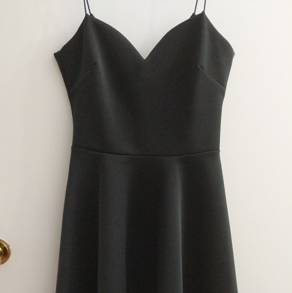 Asos scuba strappy black mini dress - Picture 5 of 5